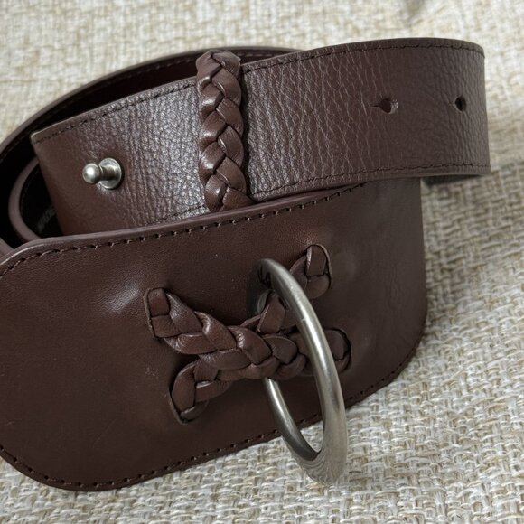 J Jill Brown Belt Women\'s Dark Brown Genuine Leather Metal Buckle Size XL main image 11